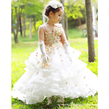 Herrliches Kleid für Baby Mädchen / Kinder Hochzeitsfest Kleid voll mit Blumen